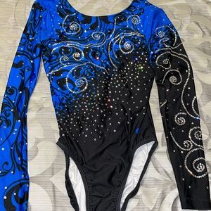 Long sleeve Swarovski competition leotard